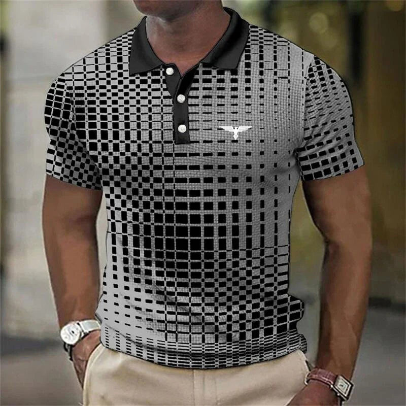 Dante – Modern Checkered Polo Shirt for Men