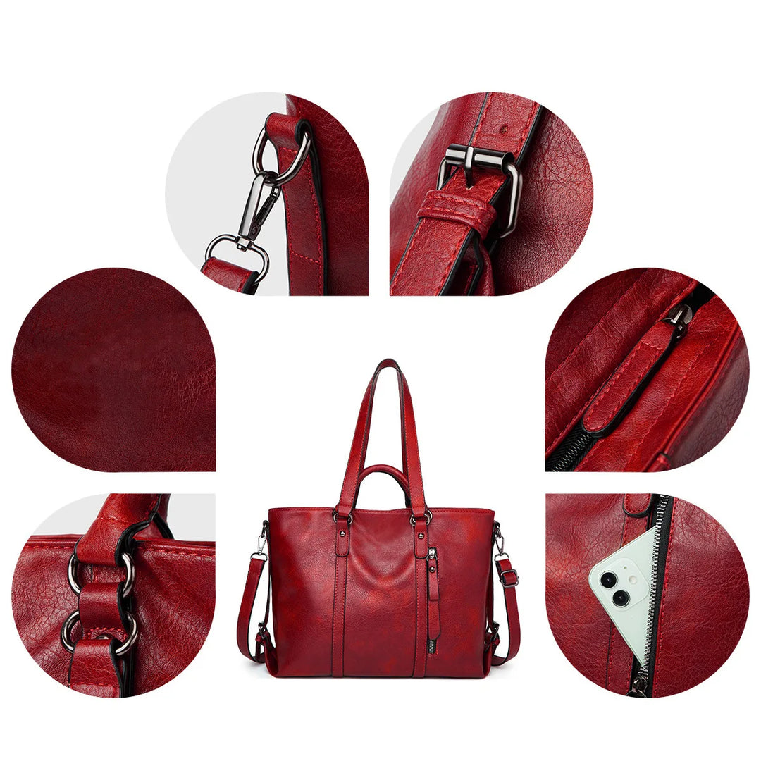 Amanda – Spacious Leather Shoulder Bag