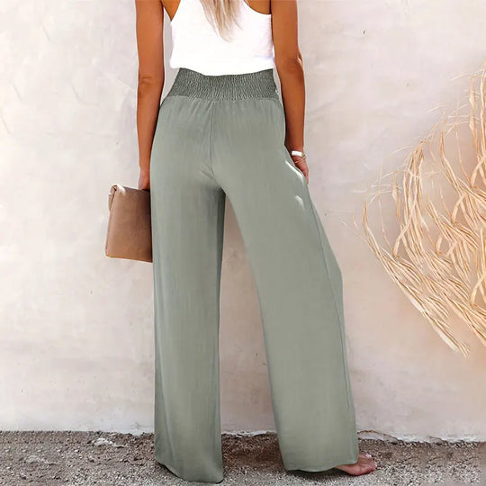 Brooklyn – High-Waisted Wide-Leg Trousers for Women