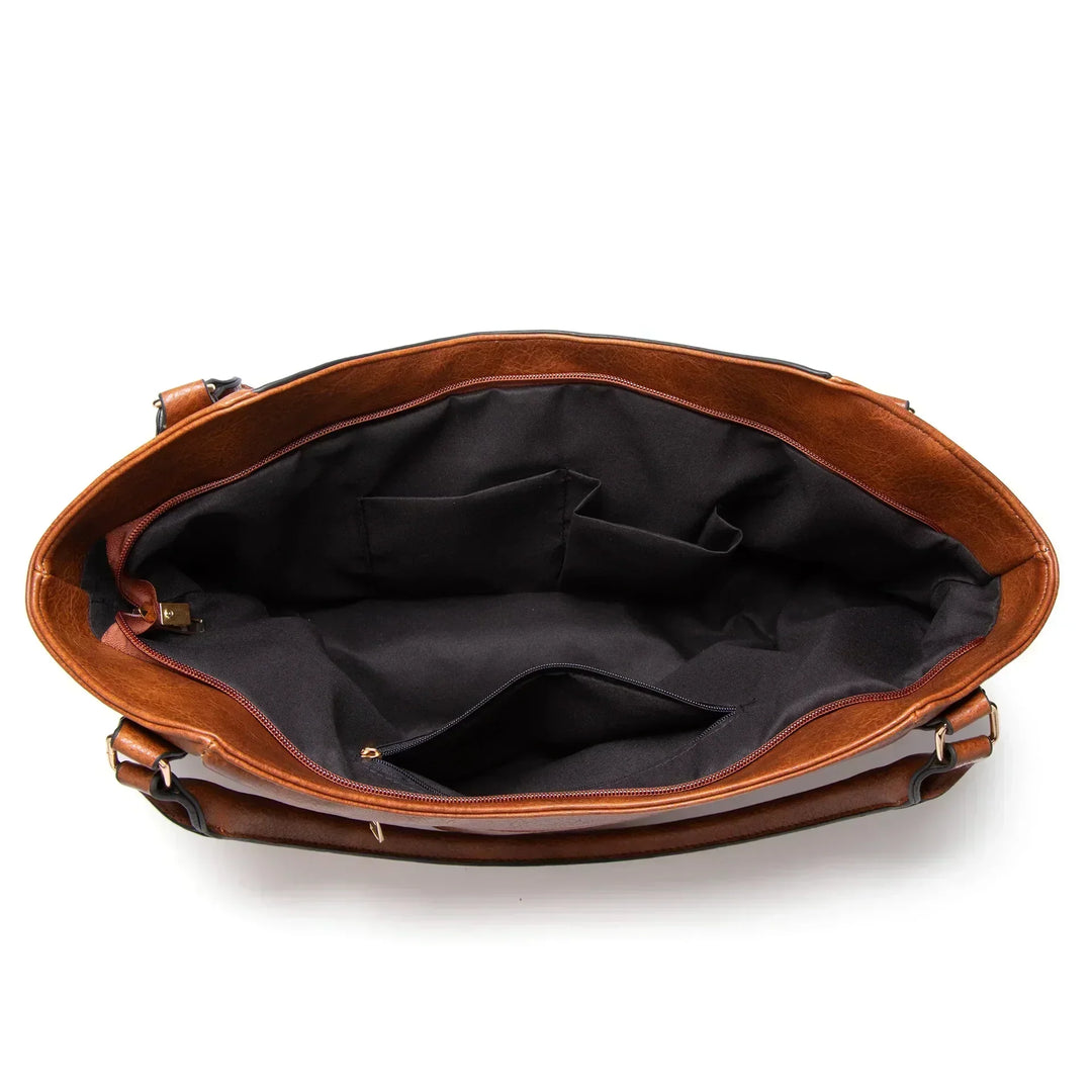 Majel – Women’s Tassel Accent Leather Tote