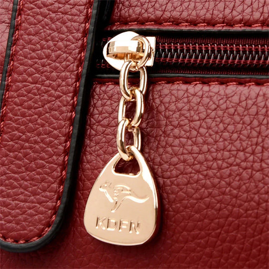 Arlette – Burgundy Double-Handled Handbag