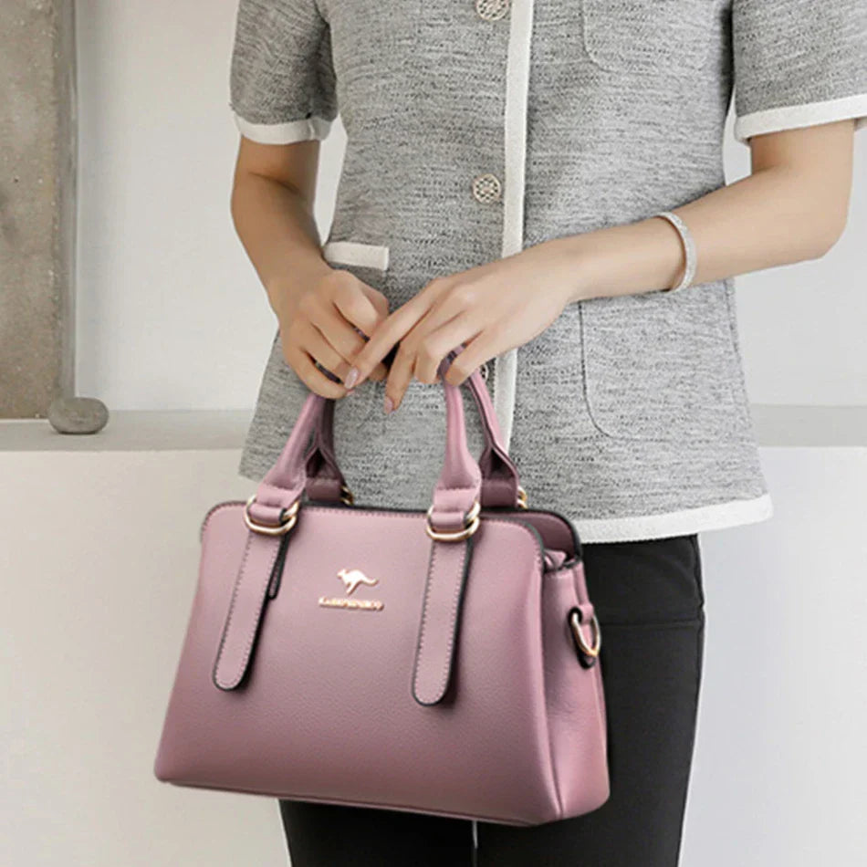 Arlette – Burgundy Double-Handled Handbag