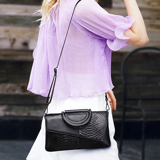 Annemarie – Black Structured Leather Handbag