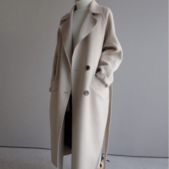 Zora – Long Wool Blend Overcoat for Women