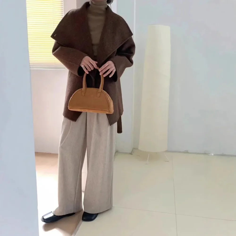Alaiya – Asymmetrical Wool Coat for Women
