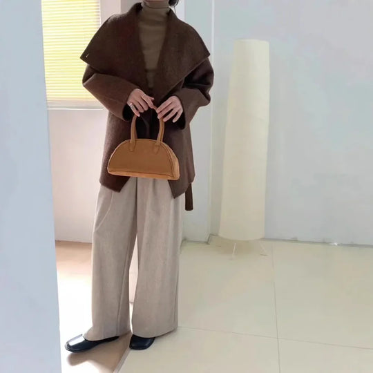 Alaiya – Asymmetrical Wool Coat for Women