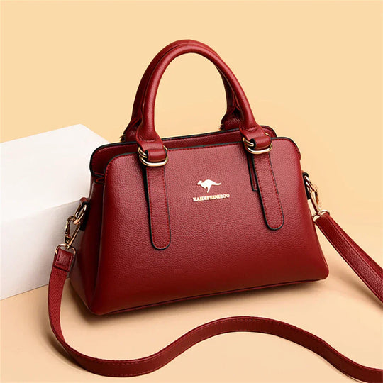 Arlette – Burgundy Double-Handled Handbag