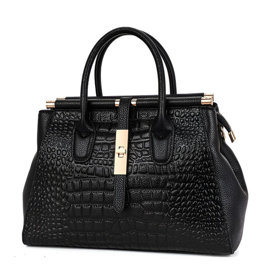Diora  – Croc-Embossed Leather Tote for Women
