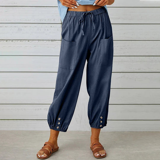 Clelia – Relaxed Tapered Cotton Joggers for Women