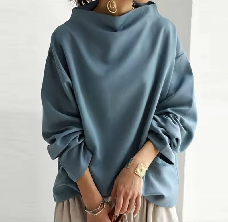 Mariella – Elegant High-Neck Oversized Top for Women