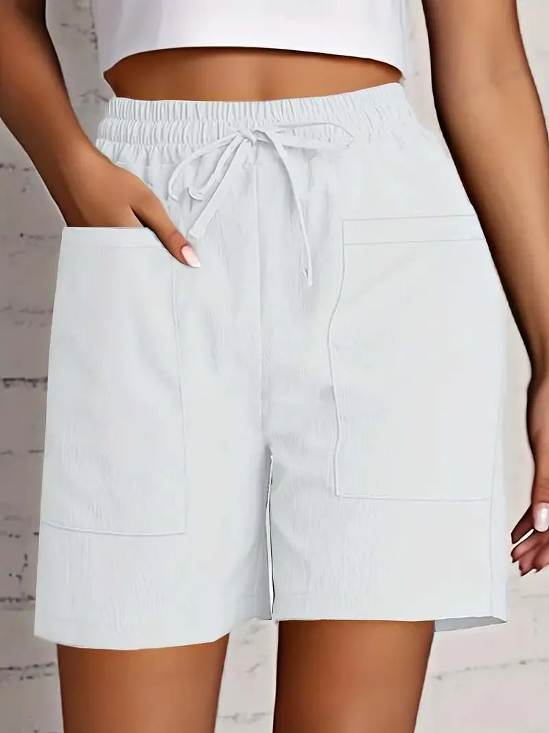 Diletta – Casual Drawstring Cotton Shorts for Women