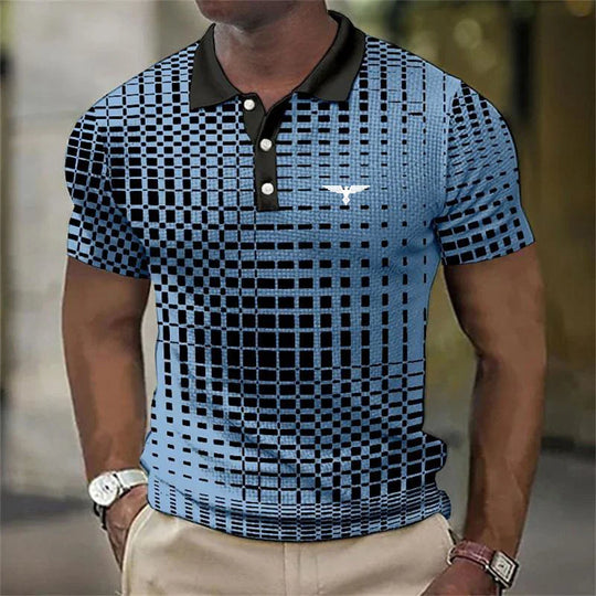 Dante – Modern Checkered Polo Shirt for Men