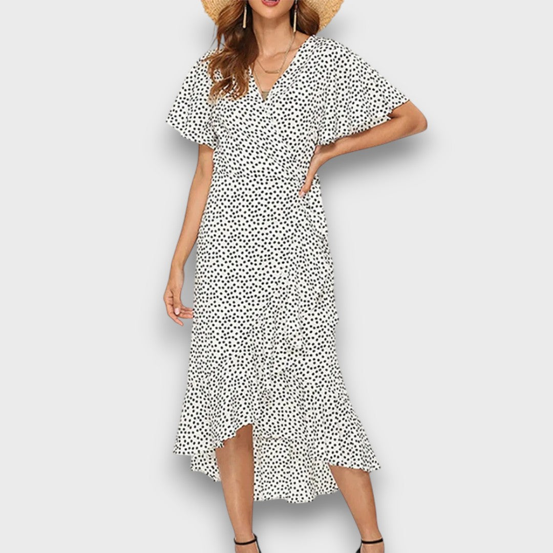 Lianora – Wrap Dress with Ruffled Hem