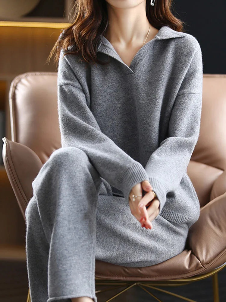 Jazmine – Minimalist Knit Lounge Set for Women