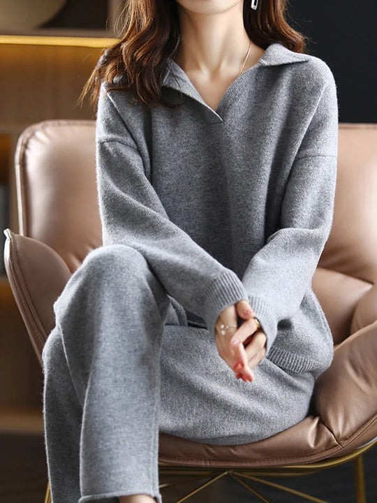 Jazmine – Minimalist Knit Lounge Set for Women
