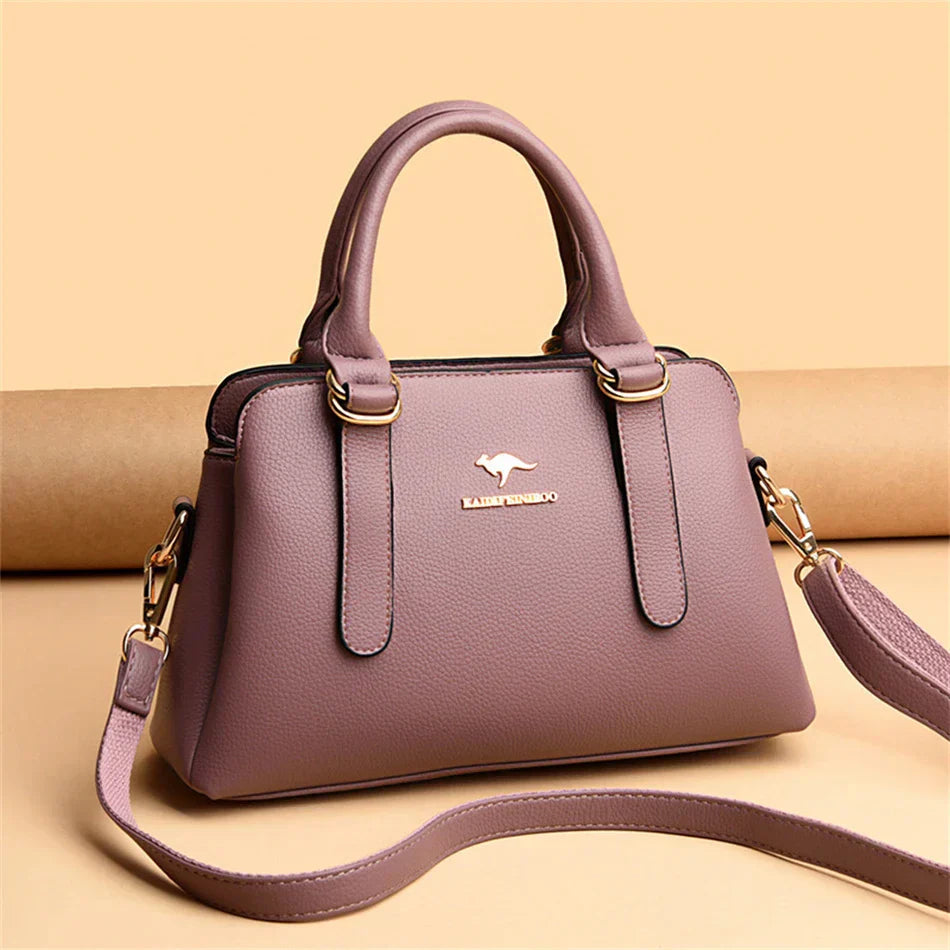 Arlette – Burgundy Double-Handled Handbag