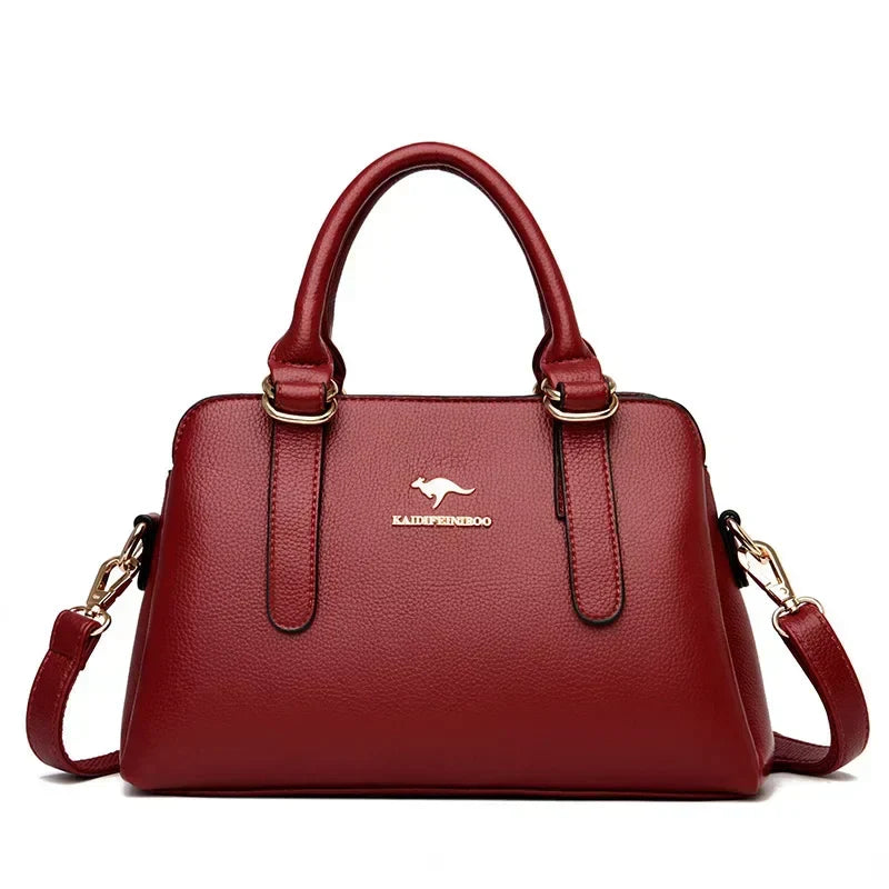 Arlette – Burgundy Double-Handled Handbag
