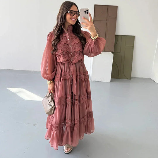 Scarlett - LaceMuse Embroidered Maxi Dress