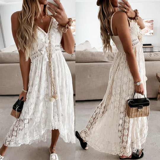 Malou – Lace Midi Dress for Women