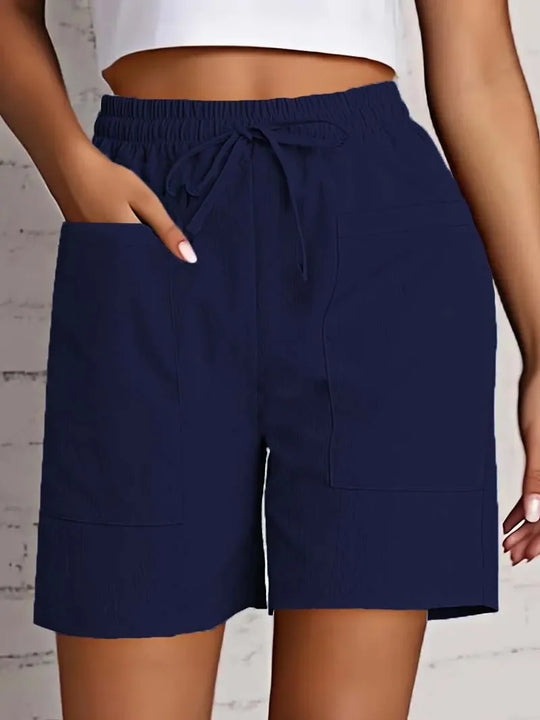 Diletta – Casual Drawstring Cotton Shorts for Women