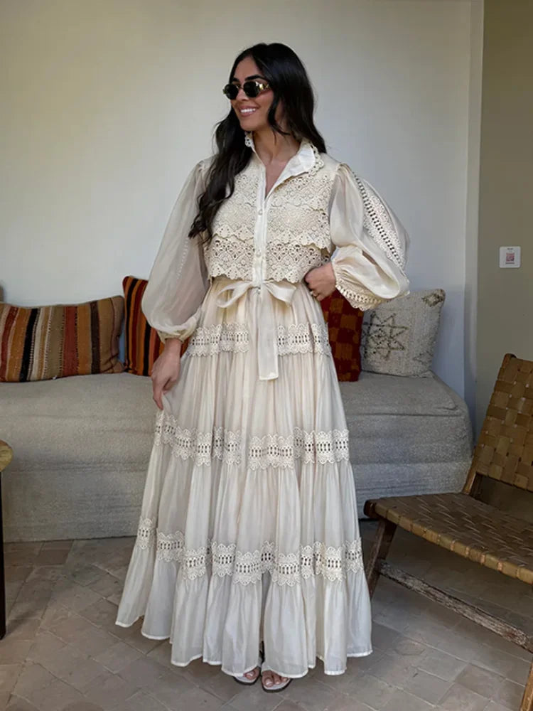 Scarlett - LaceMuse Embroidered Maxi Dress