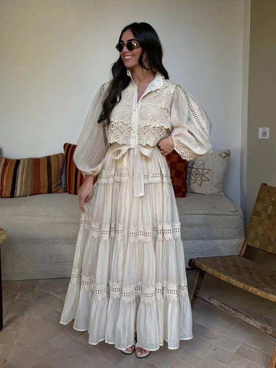 Scarlett - LaceMuse Embroidered Maxi Dress