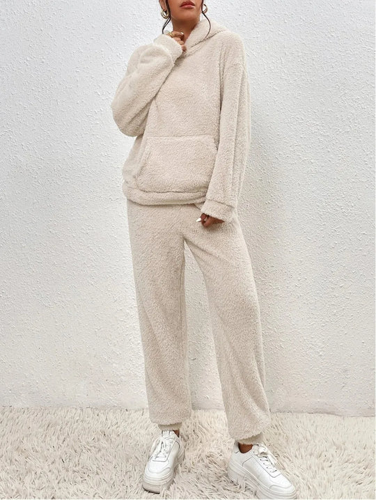 Lilianna– Fuzzy Hooded Loungewear Set for Women