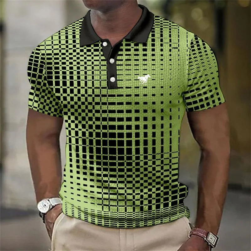 Dante – Modern Checkered Polo Shirt for Men