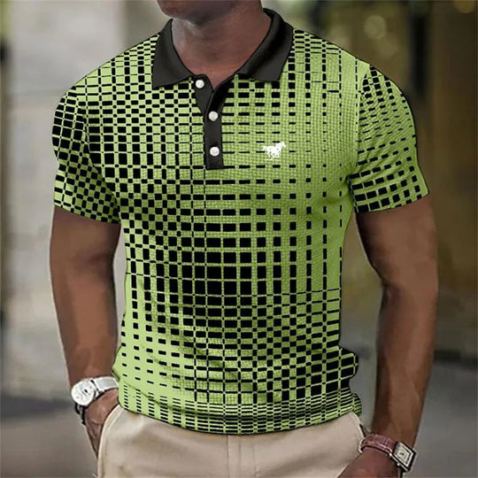 Dante – Modern Checkered Polo Shirt for Men