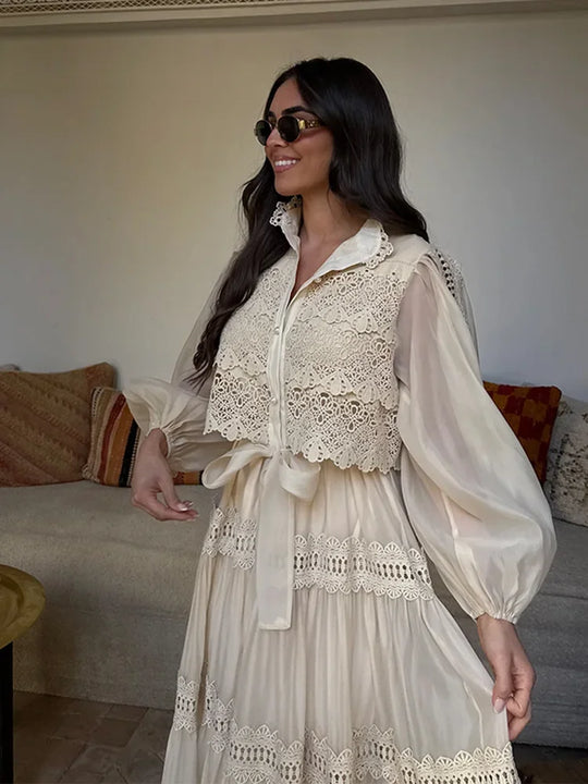 Scarlett - LaceMuse Embroidered Maxi Dress