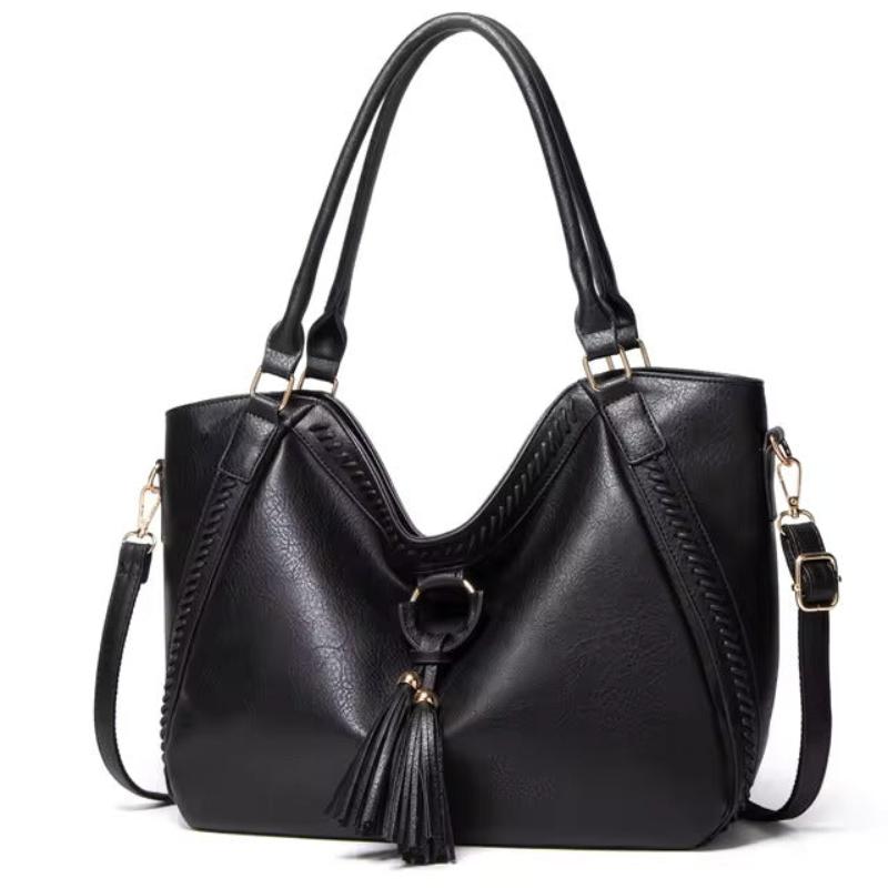 Majel – Women’s Tassel Accent Leather Tote
