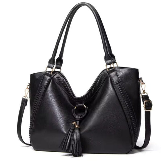 Majel – Women’s Tassel Accent Leather Tote