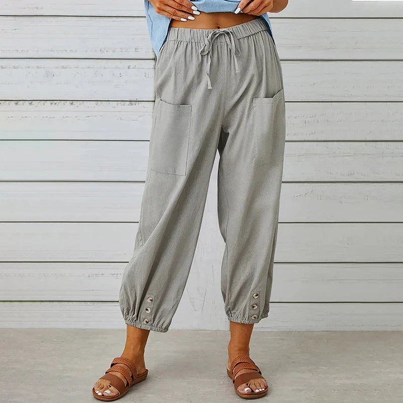 Clelia – Relaxed Tapered Cotton Joggers for Women