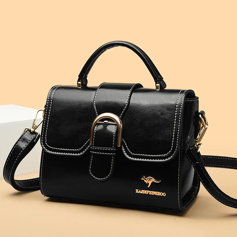 Arina – Elegant Brown Mini Shoulder Bag with Timeless Closure