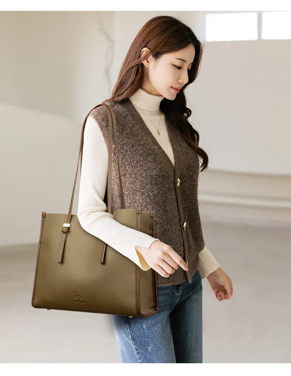 Arna – Roomy Faux Leather Shoulder Bag