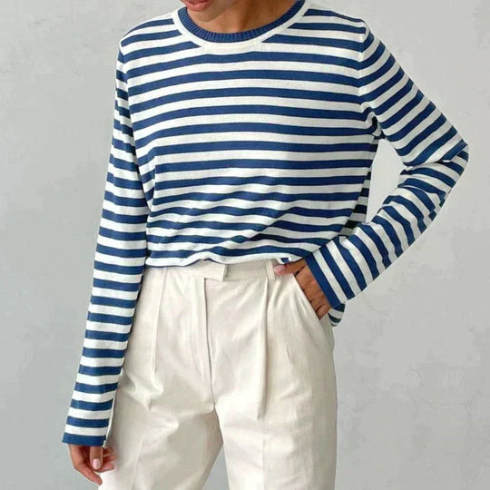 Donna – Classic Striped Long Sleeve Tee for Women