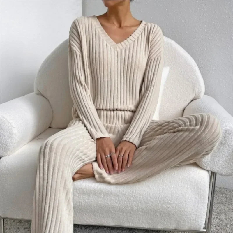 Rayne – Ribbed Knit Lounge Set for Women