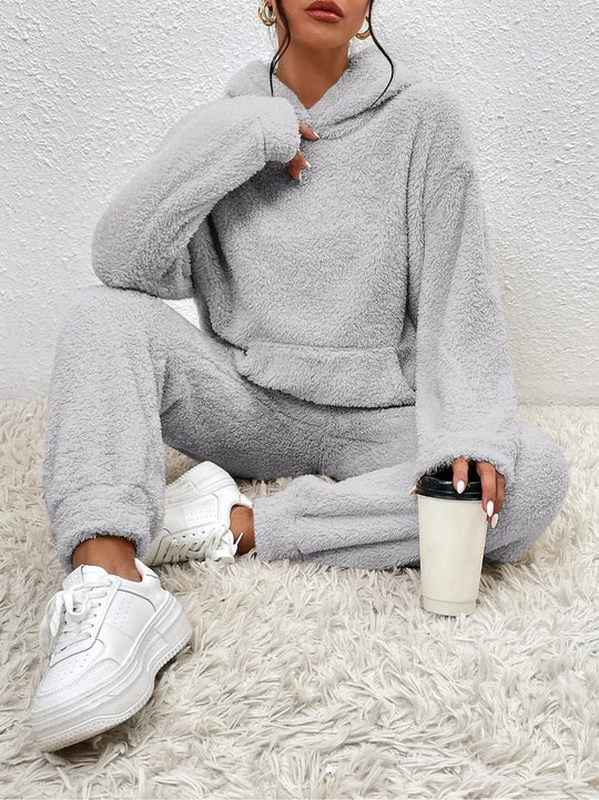 Lilianna– Fuzzy Hooded Loungewear Set for Women