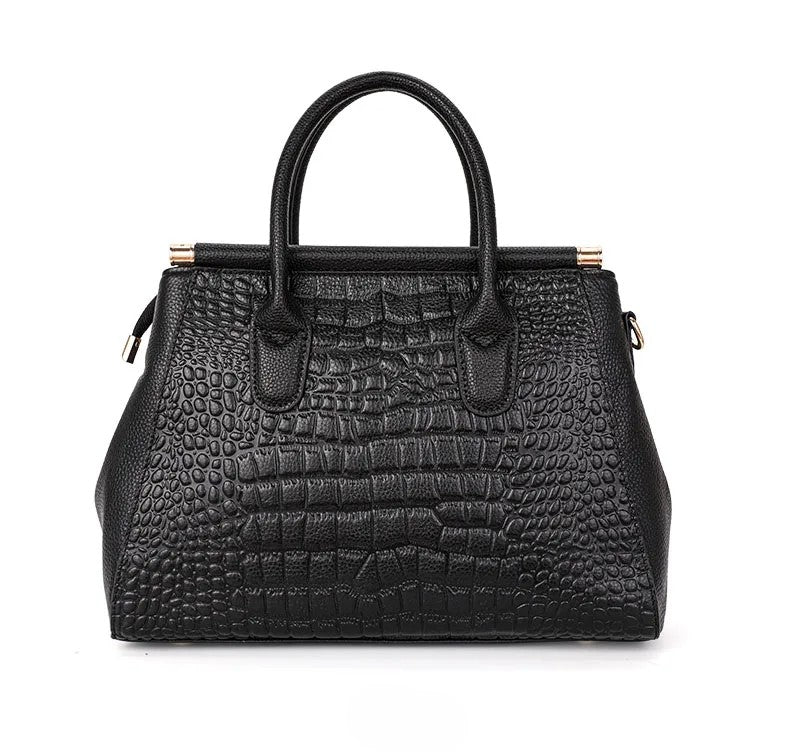 Diora  – Croc-Embossed Leather Tote for Women