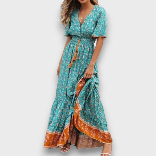 Talitha – Maxi Dress with Folkloric Charm