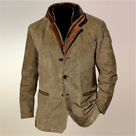 Caleb – Vintage Suede Blazer Jacket for Men