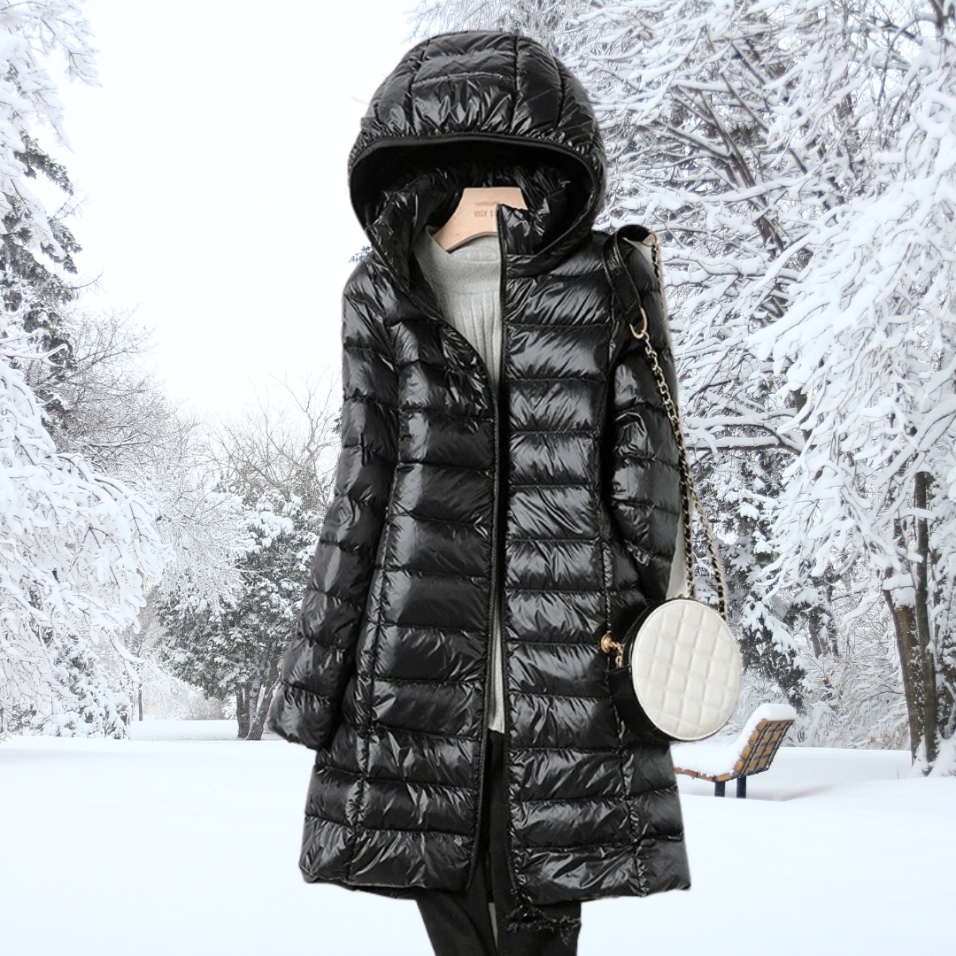 Antonella – Long Hooded Down Coat for Women