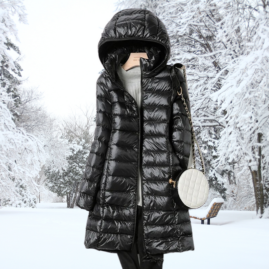 Antonella – Long Hooded Down Coat for Women