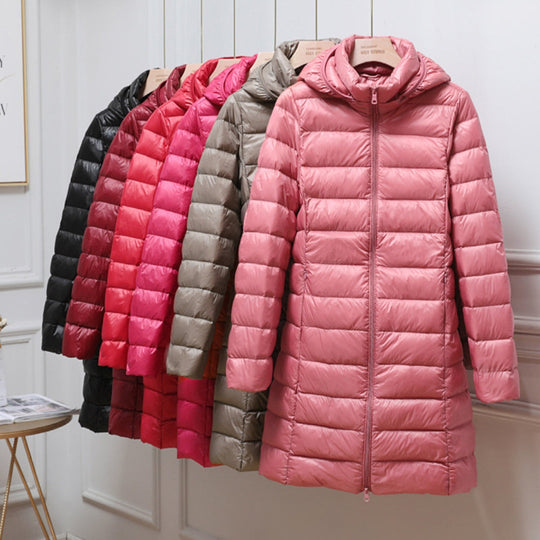 Antonella – Long Hooded Down Coat for Women