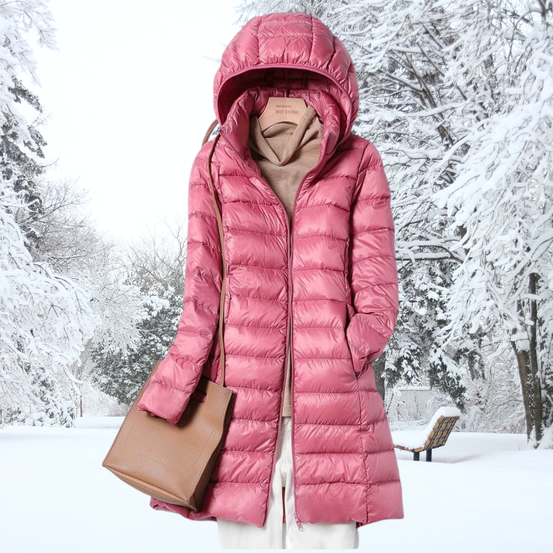 Antonella – Long Hooded Down Coat for Women