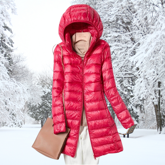 Antonella – Long Hooded Down Coat for Women