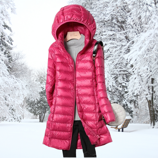 Antonella – Long Hooded Down Coat for Women