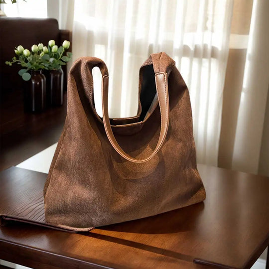 Anneli – Women's Shoulder Bag with Soft Suede Appearance