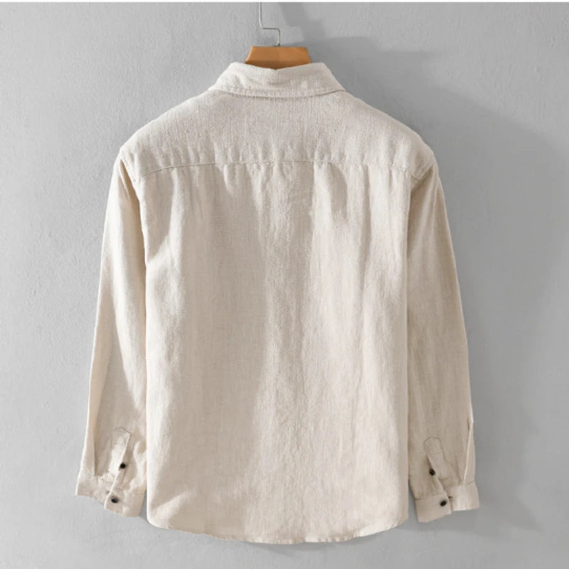 Kairos – Men's Linen-Cotton Long Sleeve Shirt