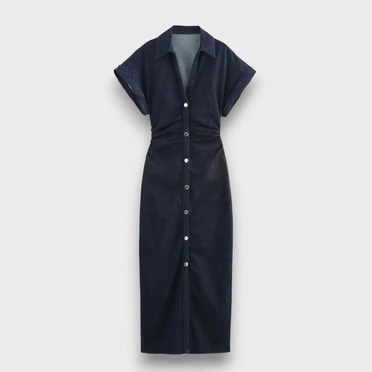 Venera – Fitted Shirt Dress with Button Placket